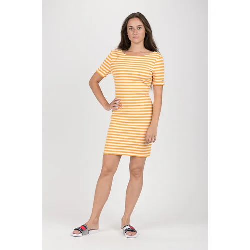 Tommy Hilfiger Jeans Tommy Jeans Dress - TJW TOMMY CLASSICS BODYCON DRESS yellow-white