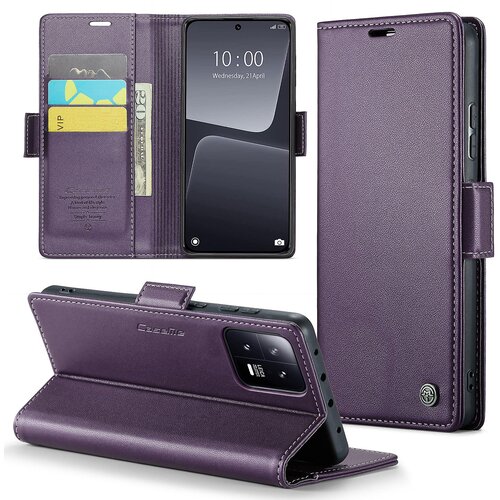 INORCO CASEME 023 Series Anti-Drop telefonska torbica za Xiaomi 13 PU usnjena prevleka, za&amp;scaron;čitna torbica z blokiranjem RFID, (22036810) Slike
