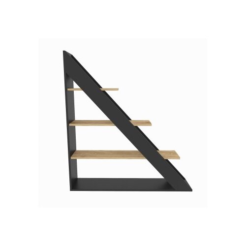 Hanah home polica za knjige pisagor black oak Slike