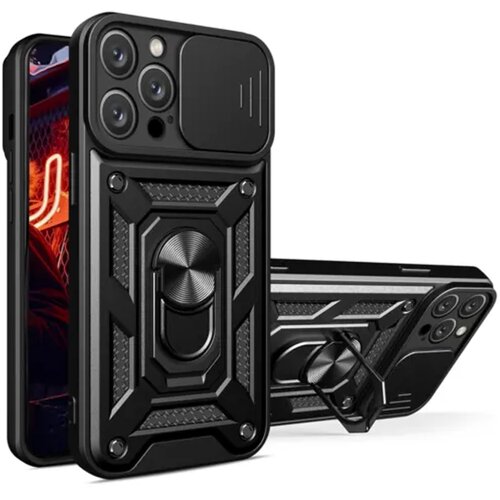Max Mobile Maska za iPhone 18 Pro / 17 Pro, TPU Anti-Shock s prstenom II, crna Cijene