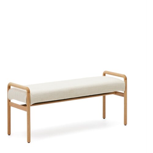 Kave Home Krem/u prirodnoj boji klupa Macaret &amp;ndash; Slike
