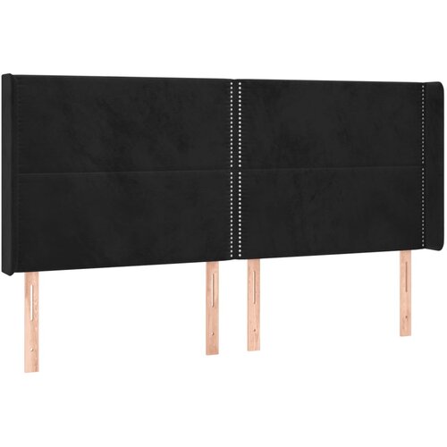  LED uzglavlje crno 163 x 16 x 118/128 cm bar&amp;scaron;unasto Slike