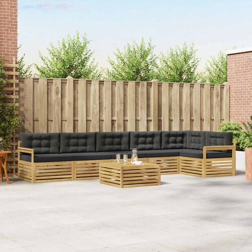  Set vanjskih sofa 7 kom. Bijela i antracit Smeđa 79 x 79 x 37 cm Cene