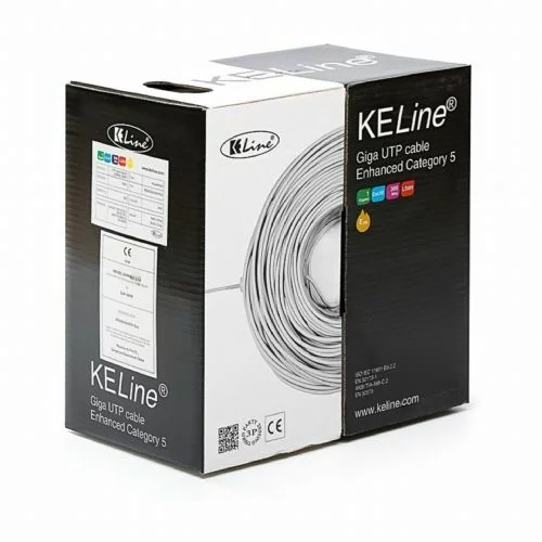 Keline kabel CAT.5e utp 4x2 AWG24 300Mhz lsoh euroclass eca 305m