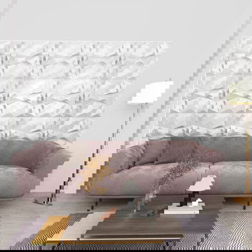 VidaXL 3D stenski paneli 12 kosov 50x50 cm diamantno beli 3 m&amp;sup2; Slike
