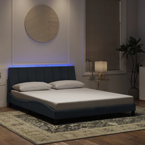  Okvir kreveta s LED-om bez madraca Hanko tamnosivi 160 x 200 cm bar&scaron;unasti Cijene