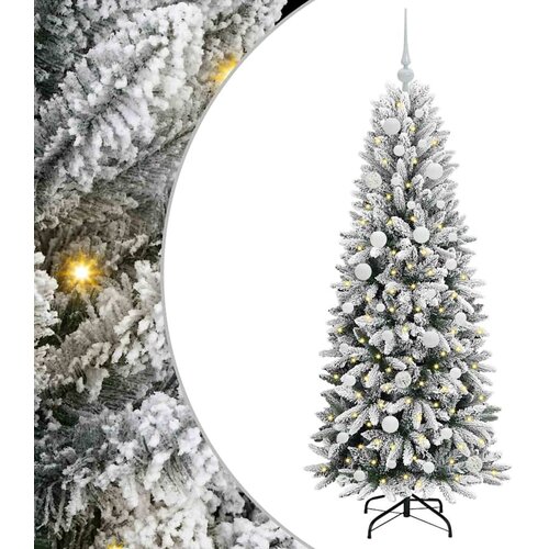  Umjetno božićno drvce Bijela 150 cm PVC, plastika, čelik i PE Slike