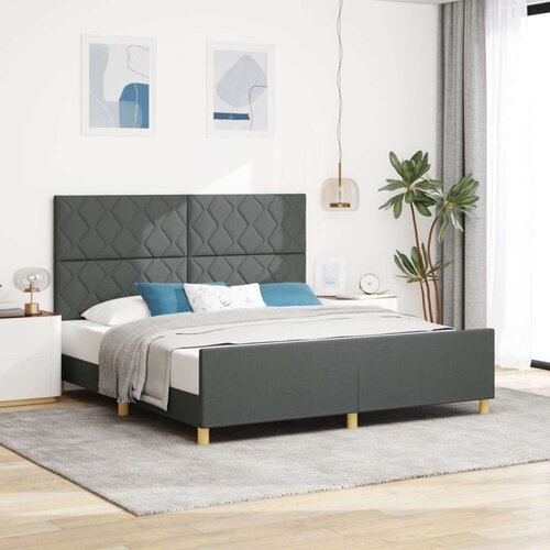 vidaXL Postelja Temno Siva 180x200 cm Tkanina, (22049918) Cene