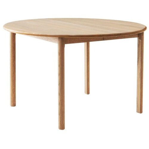Hammel Furniture Okrugli pro&amp;scaron;iriv blagovaonski stol s dodatnom pločom od punog hrasta &amp;oslash; 120 cm Noor &amp;ndash; Slike