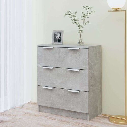 VidaXL Komoda siva boja betona 60x30x70 cm od konstruiranog drva Slike