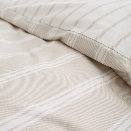 Bianca Bež bombažna posteljnina za zakonsko posteljo/podalj&amp;scaron;ana 230x220 cm Ashford Stripe &amp;ndash; Slike