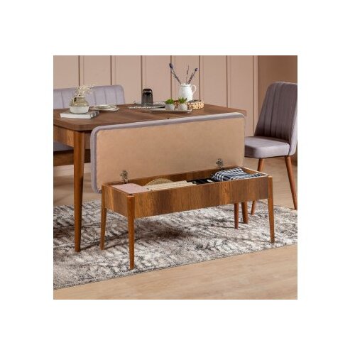 Hanah home trpezarijski set vina walnut soho grey Slike