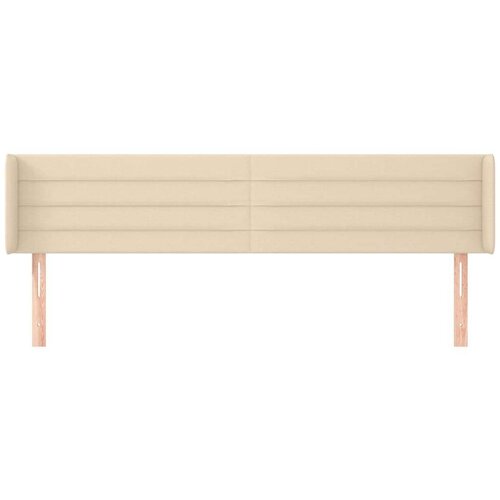  Uzglavlje s u&amp;scaron;ima krem 203x16x78/88 cm od tkanine Slike