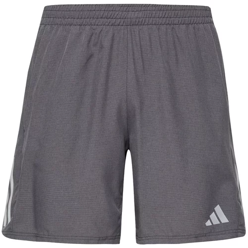 Adidas Sportske hlače 'Own The Run Heather' tamo siva / bijela