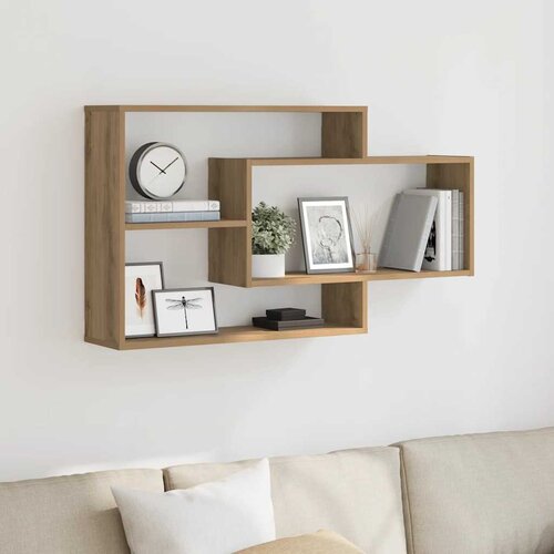  Zidna polica Artisan hrast 104x20x58,5 cm izrađeno drvo Slike