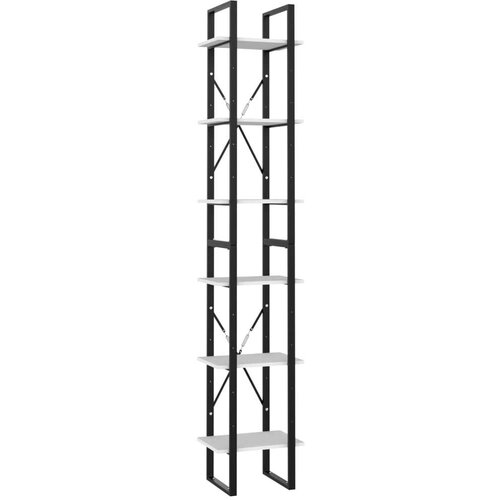 VidaXL Ormarić za knjige sa 6 razina bijeli 40 x 30 x 210 cm iverica Slike