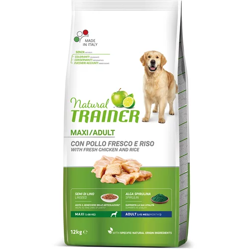 Trainer Natural Dog Trainer Natural Maxi piletina, riža i aloe vera - Ekonomično pakiranje: 2 x 12 kg
