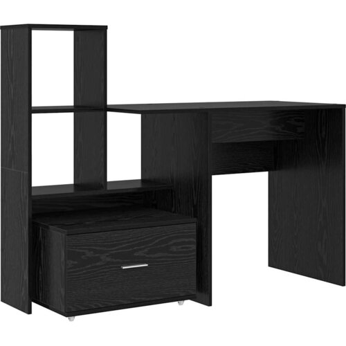  Stol Crni hrast 131,5 x 50 x 106,5 cm Konstruirano drvo Slike