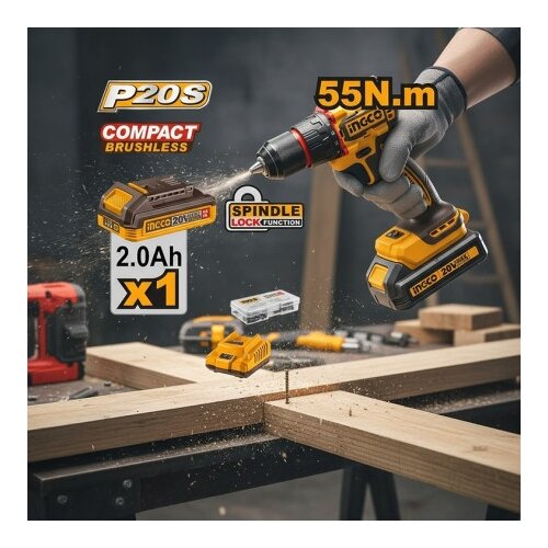 Ingco cdli205582e aku bušilica 55nm 1x2ah super ( CDLI205582E ) Cene