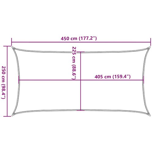 Jedro za za&amp;scaron;titu od sunca 160 g/m&amp;sup2; sivosmeđe 2,5 x 4,5 m HDPE Slike