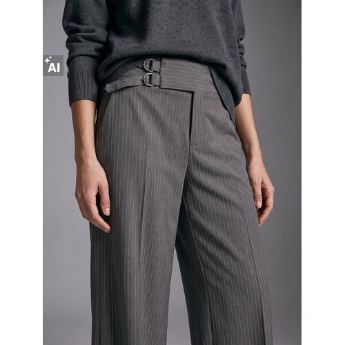 Sinsay Elegantne wide leg hlače s dodatkom viskoze Slike