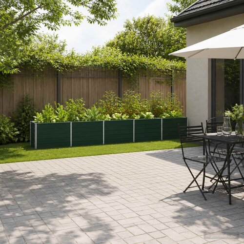  Povi&scaron;eni vrtni krevet Zelena 400 x 40 x 55 cm Pocinčani čelik Cijene