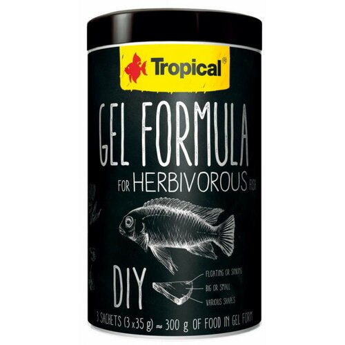 Tropical gel formula for herbivorous fish 1000ML/105G (3x35g) Slike