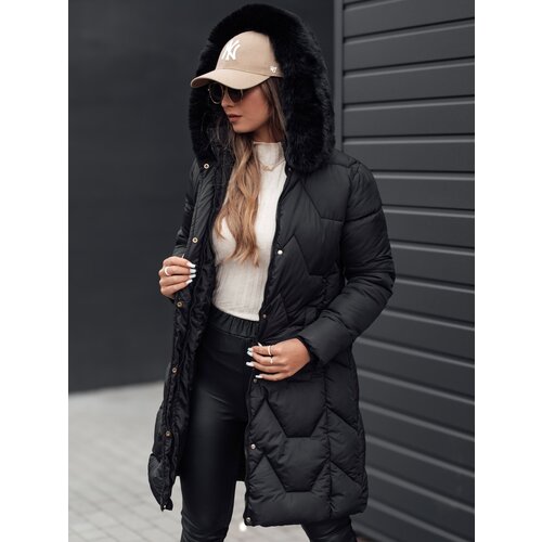 DStreet Women&#039;s winter jacket MYANNA long quilted with hood black Cene