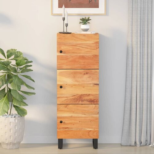  Visoka komoda s 3 vrata 40x33x110 cm od drva bagrema i željeza Slike