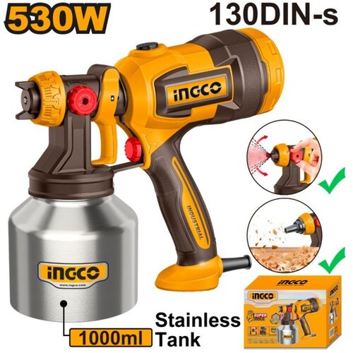 Ingco PI&Scaron;TOLJ ZA FARBANJE METALNA POSUDA 530W SUPER SPG45061E Cene