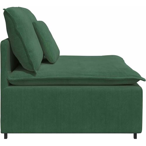 Modularni Sofa Centralni Modul s Jastucima Tamnozeleni 100 cm Slike