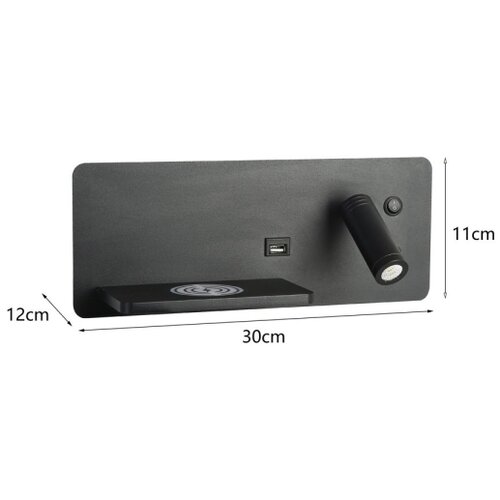 Immax 08288L-LED Zidno svetlo sa podesivim držačem, USB priključkom i bežičnim punjenjem LED/3W/230V + LED/3W Slike