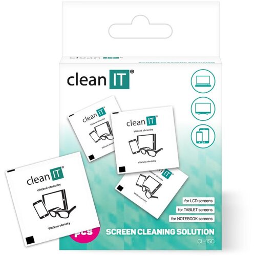 Clean IT CL-150 - Pojedinačno pakovane vlažne maramice za čišćenje, 52 ...