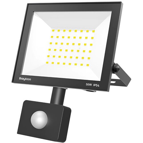 Braytron LED Reflektor 50W Crni 6500K IP54 sa Senzorom BT66-25031 Slike