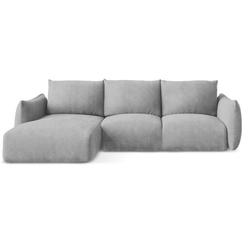 Makamii Svijetlo siva sklopiva kutna garnitura od &amp;scaron;enila (s lijevim kutom/s ležaljkom) Leila &amp;ndash; Slike