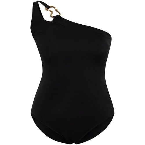 Trendyol Curve Black One Shoulder Swimsuit Slike