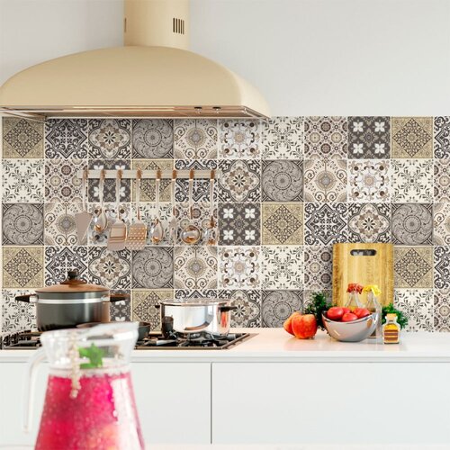 Ambiance Komplet 9 stenskih nalepk Cement Tiles Ancona, 10 x 10 cm Slike