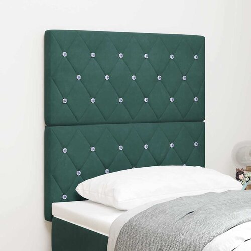  LED glava kreveta s LED trakama Tamnozelena 80 cm Bar&amp;scaron;un Slike