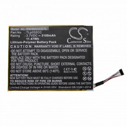 VHBW Baterija za Alcatel One Touch Pixi 8 8.0 3G, 3100 mAh Slike