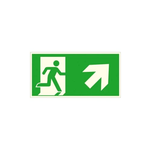 Signal rute za izbjegavanje aluminij Izlaz u slučaju nužde desno, dijagonalno prema gore SafetyMarking 15.A1072 (&Scaron; x V) Cijene