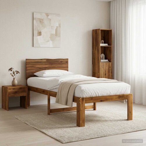  Krevet s uzglavljem ROSTOCK Prirodna 90 x 190 cm Cijene