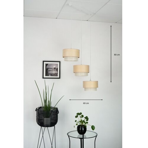  Brilagi - Visilica na sajli ARIZONA BOHO 3xE27/15W/230V bež/bela Slike