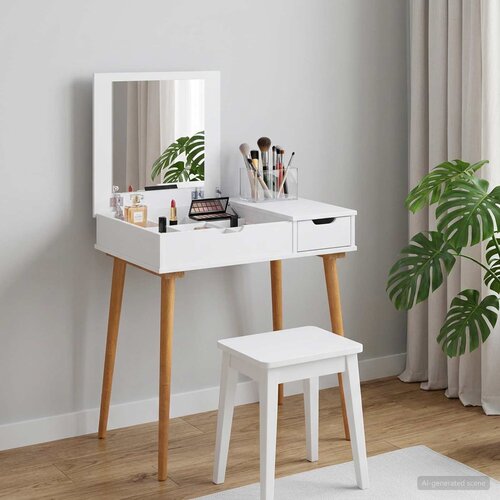  Toaletni stol FAUSKE Bijela 76 x 50 x 78 cm Slike