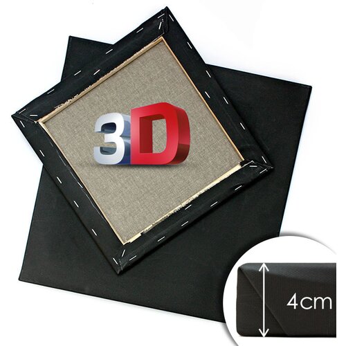 3D Crno slikarsko platno na ramu PROFI - izaberite dimenziju Slike