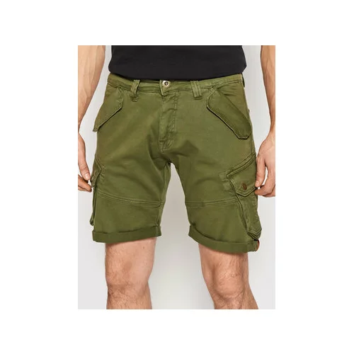 Alpha Industries Kratke hlače iz tkanine Combat 116210 Zelena Regular Fit