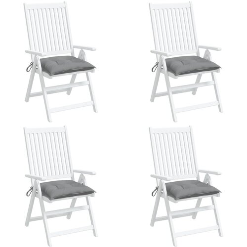  Jastuci za stolice 4 kom sivi 50 x 50 x 7 cm od tkanine Oxford Slike