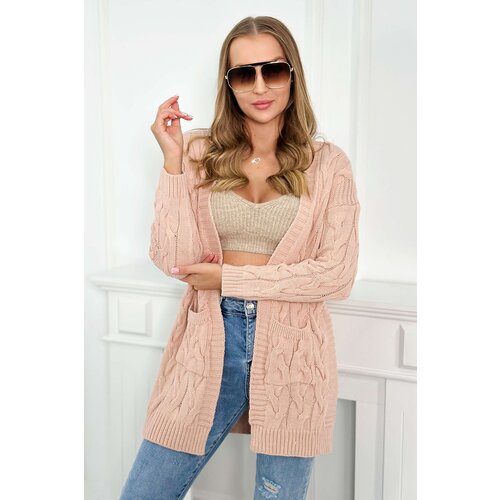 Kesi Cardigan sweater with pockets powder pink | ePonuda.com