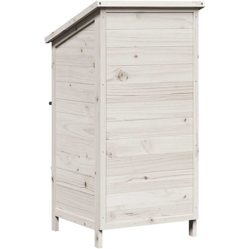  Vrtna &amp;Scaron;upa s krovom Bijela 59 x 56 x 113,5 cm Čvrsto drvo jele Slike