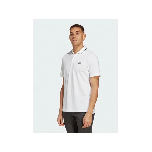 Adidas Polo majica Essentials Piqué Small Logo Polo Shirt IC9315 Bela Regular Fit