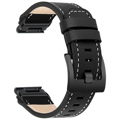 INF Združljiv usnjen pa&scaron;ček za uro Garmin Fenix 8/7X/3 - Retro stil Black 20 mm, (5000078837) Cene